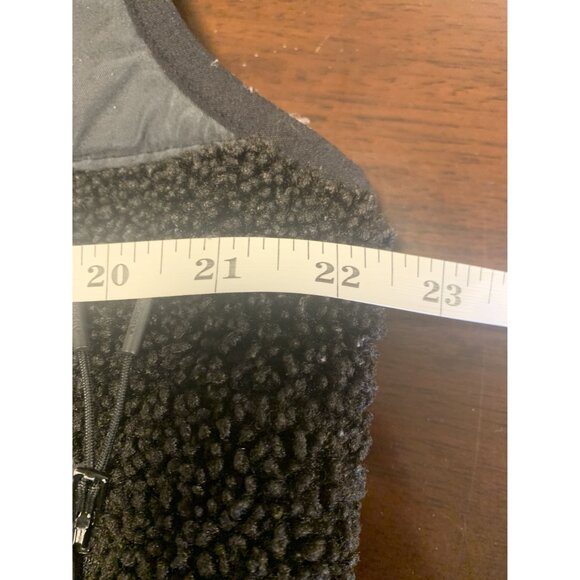 Abercrombie & Fitch L Black Sherpa Full-Zip Vest Casual Y2K - Picture 5 of 7